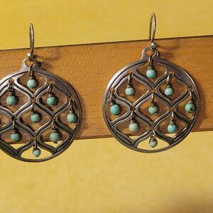 Silpada sterling silver howlite earrings, W1682